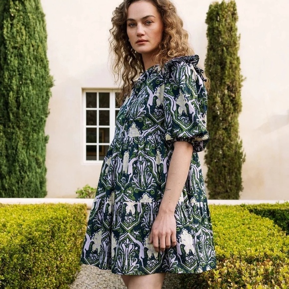 NWT Cleobella Camden Casablanca Ruffle Hem Influencer Famous Women Dress XSmall - Picture 4 of 14